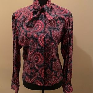 Breckenridge Paisley Button Up Blouse.